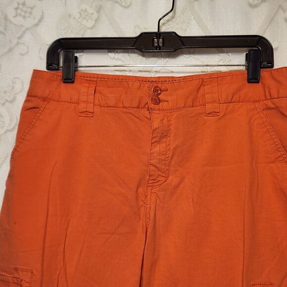 Caribbean Joe Cargo Capri Neony Orange Women Size 10 Summer - Picture 4 of 6